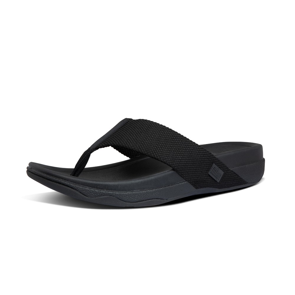 Fitflop Man Sandals Black - Surfer Toe-post - JX6852109